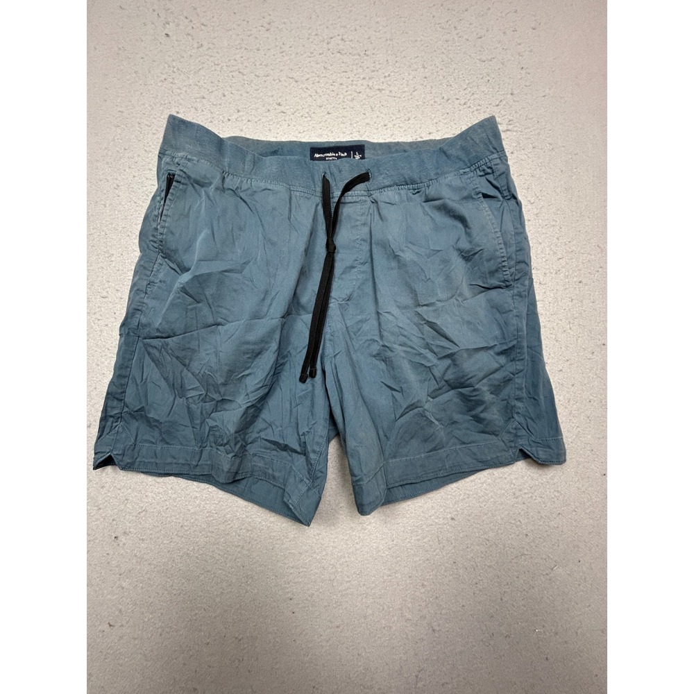 Abercrombie & Fitch Shorts Cotton Nylon Blend Blue Large Mens